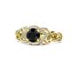 1 - Fineena Signature Black and White Diamond Engagement Ring 