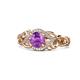 1 - Fineena Signature Amethyst and Diamond Engagement Ring 