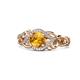 1 - Fineena Signature Citrine and Diamond Engagement Ring 
