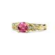 1 - Carina Signature Pink Tourmaline and Diamond Engagement Ring 