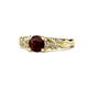 1 - Carina Signature Red Garnet and Diamond Engagement Ring 