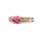 1 - Carina Signature Pink Tourmaline and Diamond Engagement Ring 