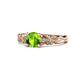 1 - Carina Signature Peridot and Diamond Engagement Ring 