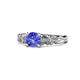 1 - Carina Signature Tanzanite and Diamond Engagement Ring 