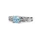 1 - Carina Signature Aquamarine and Diamond Engagement Ring 