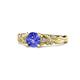 1 - Carina Signature Tanzanite and Diamond Engagement Ring 