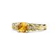 1 - Carina Signature Citrine and Diamond Engagement Ring 
