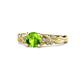 1 - Carina Signature Peridot and Diamond Engagement Ring 