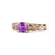1 - Carina Signature Amethyst and Diamond Engagement Ring 
