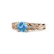 1 - Carina Signature Blue Topaz and Diamond Engagement Ring 