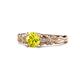 1 - Carina Signature Yellow and White Diamond Engagement Ring 
