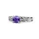 1 - Carina Signature Iolite and Diamond Engagement Ring 