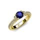 3 - Anora Signature Blue Sapphire and Diamond Engagement Ring 