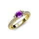 3 - Anora Signature Amethyst and Diamond Engagement Ring 