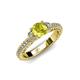 3 - Anora Signature Yellow and White Diamond Engagement Ring 