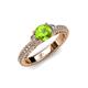 3 - Anora Signature Peridot and Diamond Engagement Ring 