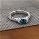3 - Anora Signature Blue and White Diamond Engagement Ring 