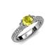 3 - Anora Signature Yellow and White Diamond Engagement Ring 
