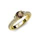 3 - Anora Signature Smoky Quartz and Diamond Engagement Ring 