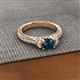 3 - Anora Signature Blue and White Diamond Engagement Ring 