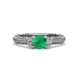 3 - Anora Signature Emerald and Diamond Engagement Ring 