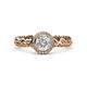 3 - Cora Signature Halo Engagement Ring 