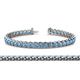 1 - Tiara 3.50 mm Blue Topaz Eternity Tennis Bracelet 