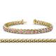 1 - Tiara 3.80 mm Pink Sapphire and Diamond Eternity Tennis Bracelet 