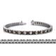 1 - Abril 3.10 mm Smoky Quartz and Diamond Eternity Tennis Bracelet 