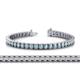 1 - Abril 3.80 mm Round Aquamarine Eternity Tennis Bracelet 