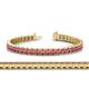 1 - Abril 3.80 mm Round Rhodolite Garnet Eternity Tennis Bracelet 