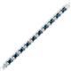 2 - Abril 2.50 mm Blue and White Diamond Eternity Tennis Bracelet 