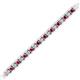 2 - Abril 2.50 mm Rhodolite Garnet and Diamond Eternity Tennis Bracelet 