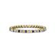 1 - Clarissa 2.00 mm Princess Cut Iolite and Diamond Eternity Band 