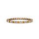 1 - Clarissa 2.00 mm Princess Cut Citrine and Diamond Eternity Band 