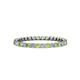 1 - Clarissa 2.00 mm Princess Cut Peridot and Diamond Eternity Band 