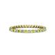 1 - Clarissa 2.00 mm Princess Cut Peridot and Diamond Eternity Band 
