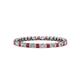 1 - Clarissa 2.00 mm Princess Cut Ruby and Diamond Eternity Band 