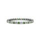 1 - Clarissa 2.00 mm Princess Cut Green Garnet and Diamond Eternity Band 