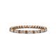 1 - Clarissa 2.00 mm Princess Cut Smoky Quartz and Diamond Eternity Band 