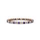 1 - Clarissa 2.00 mm Princess Cut Blue Sapphire and Diamond Eternity Band 