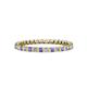 1 - Clarissa 2.00 mm Princess Cut Tanzanite and Diamond Eternity Band 