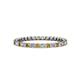 1 - Clarissa 2.00 mm Princess Cut Citrine and Diamond Eternity Band 