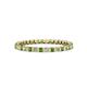 1 - Clarissa 2.00 mm Princess Cut Green Garnet and Diamond Eternity Band 