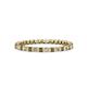 1 - Clarissa 2.00 mm Princess Cut Smoky Quartz and Diamond Eternity Band 