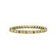 1 - Clarissa 2.00 mm Princess Cut Yellow and White Diamond Eternity Band 