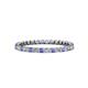 1 - Clarissa 2.00 mm Princess Cut Tanzanite and Diamond Eternity Band 