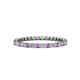 1 - Clarissa 2.00 mm Princess Cut Amethyst and Diamond Eternity Band 