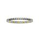 1 - Clarissa 2.00 mm Princess Cut Yellow Sapphire and Diamond Eternity Band 