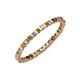 3 - Clarissa 2.00 mm Princess Cut Citrine and Diamond Eternity Band 